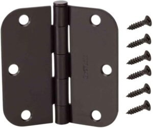 3 in. x 5/8 in. Radius Oil-Rubbed Bronze Door Hinge