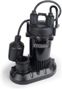 Everbilt 1/3 HP Submersible Aluminum Sump Pump with Tethered Switch